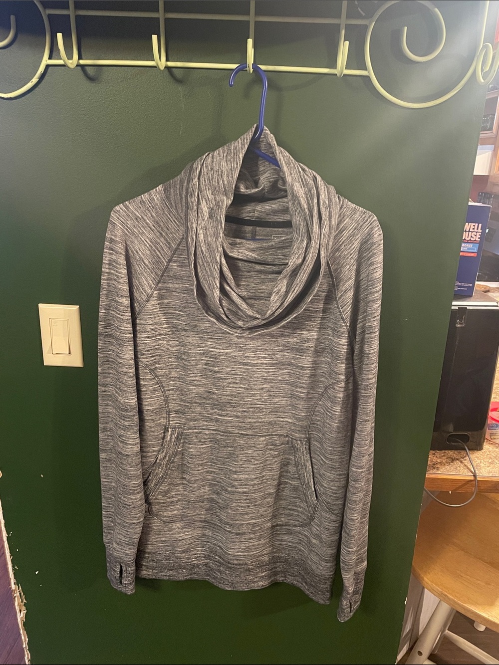 L.L. Bean Women's Heathered Gray Cowl Neck Pullover